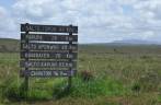 Placa informativa de estrada secundária na Gran Sabana, na Venezuela